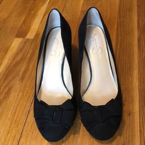 Jessica Simpson microsuede wedges